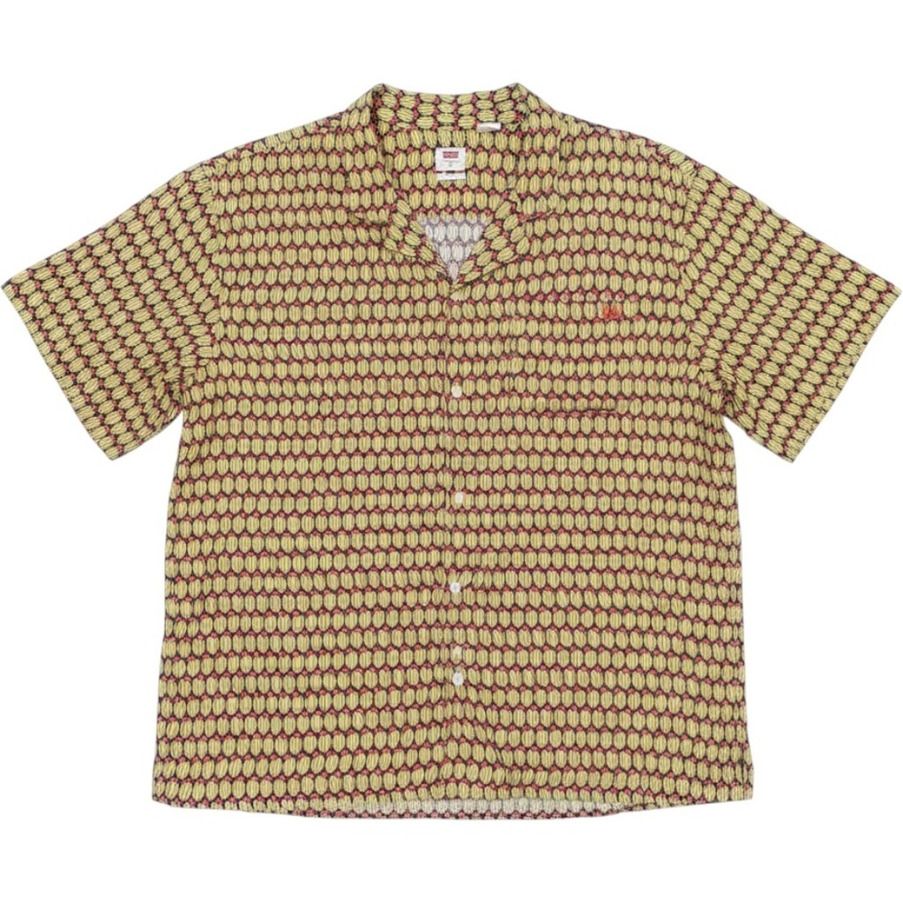 Levi's Mens XL Relaxed Fit Cactus Print Short Sleeve Camp Shirt Vintage